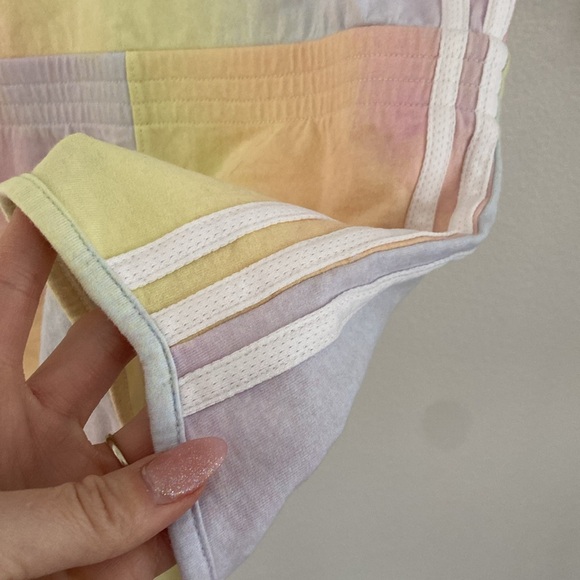 adidas romper shorts tank top iridescence ombre rainbow pink pastel girl M 10/12 - Picture 6 of 13